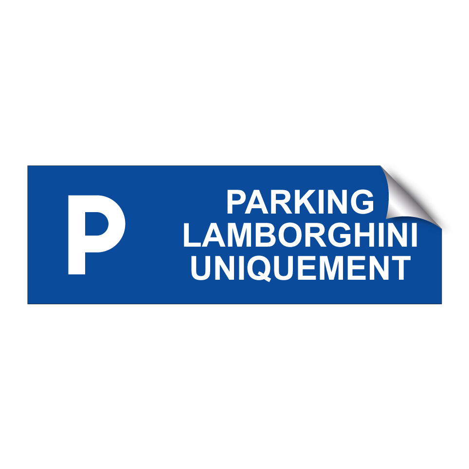 Parking Lamborghini uniquement