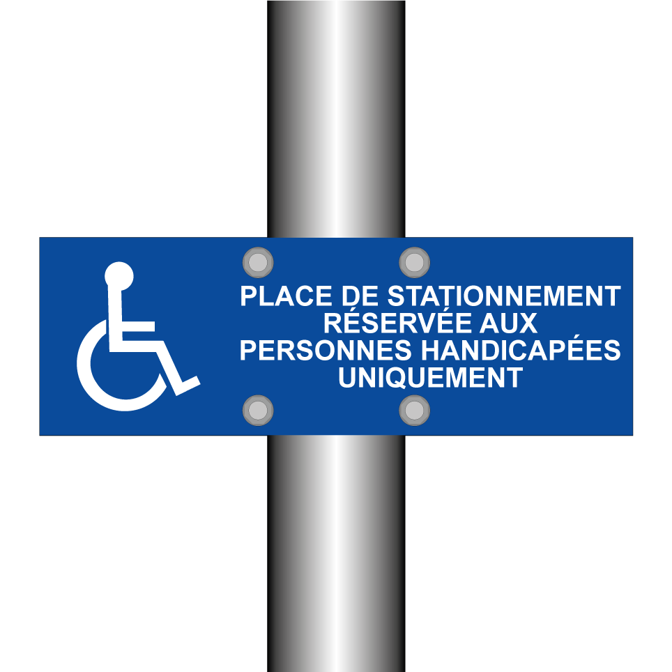 Place de stationnement réservée aux personnes handicapées uniquement