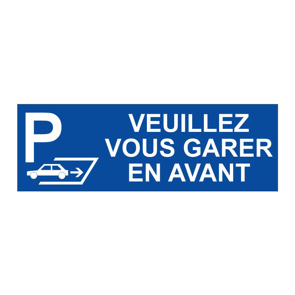 Veuillez vous garer en avant