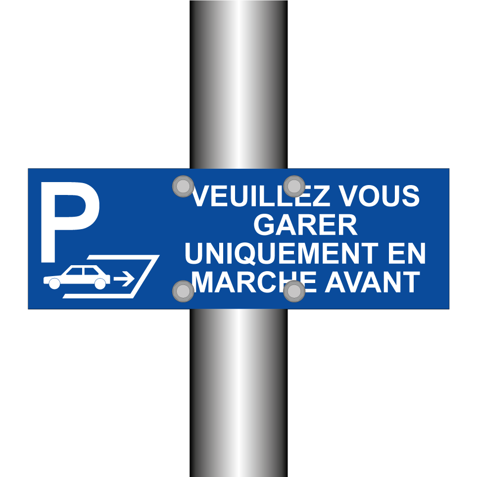 Veuillez vous garer uniquement en marche avant