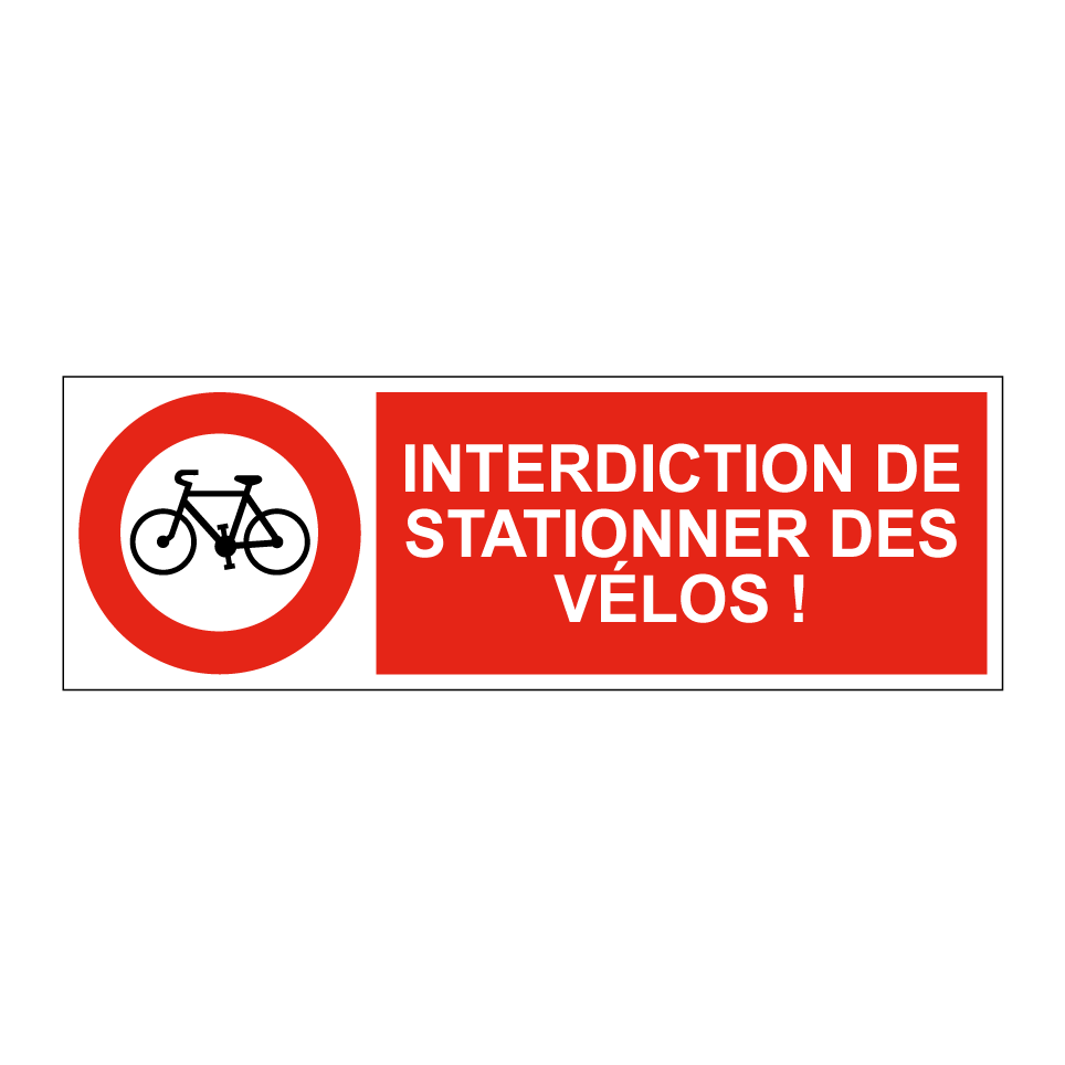 Interdiction de stationner des vélos !