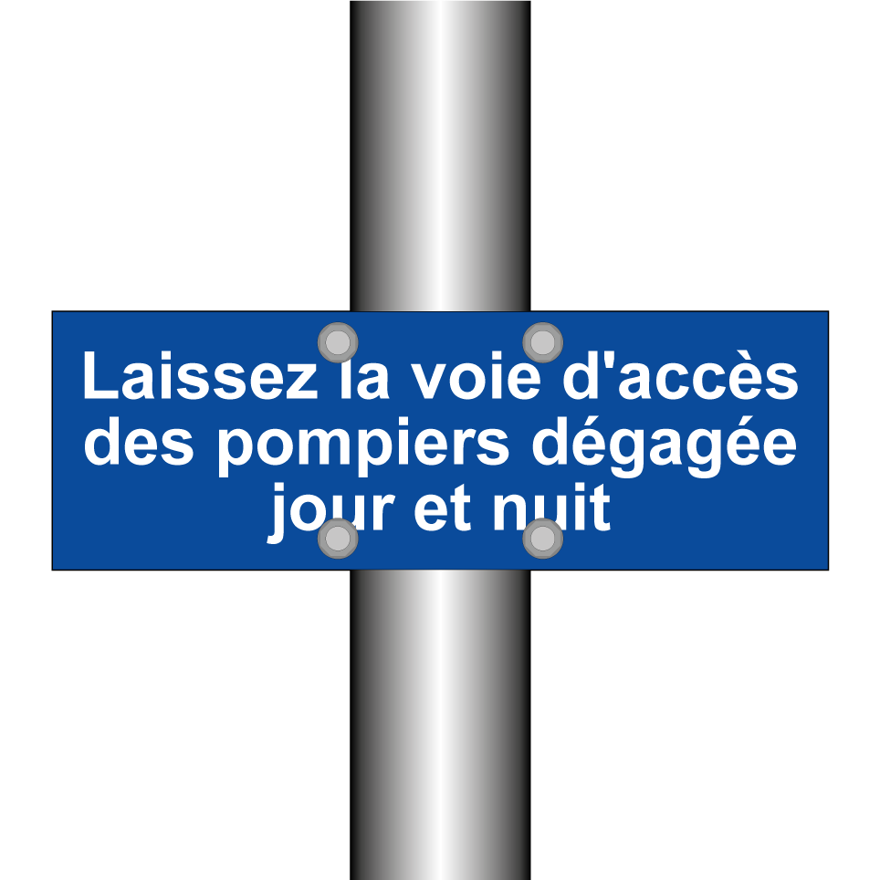 Laissez la voie d'accès des pompiers dégagée jour et nuit