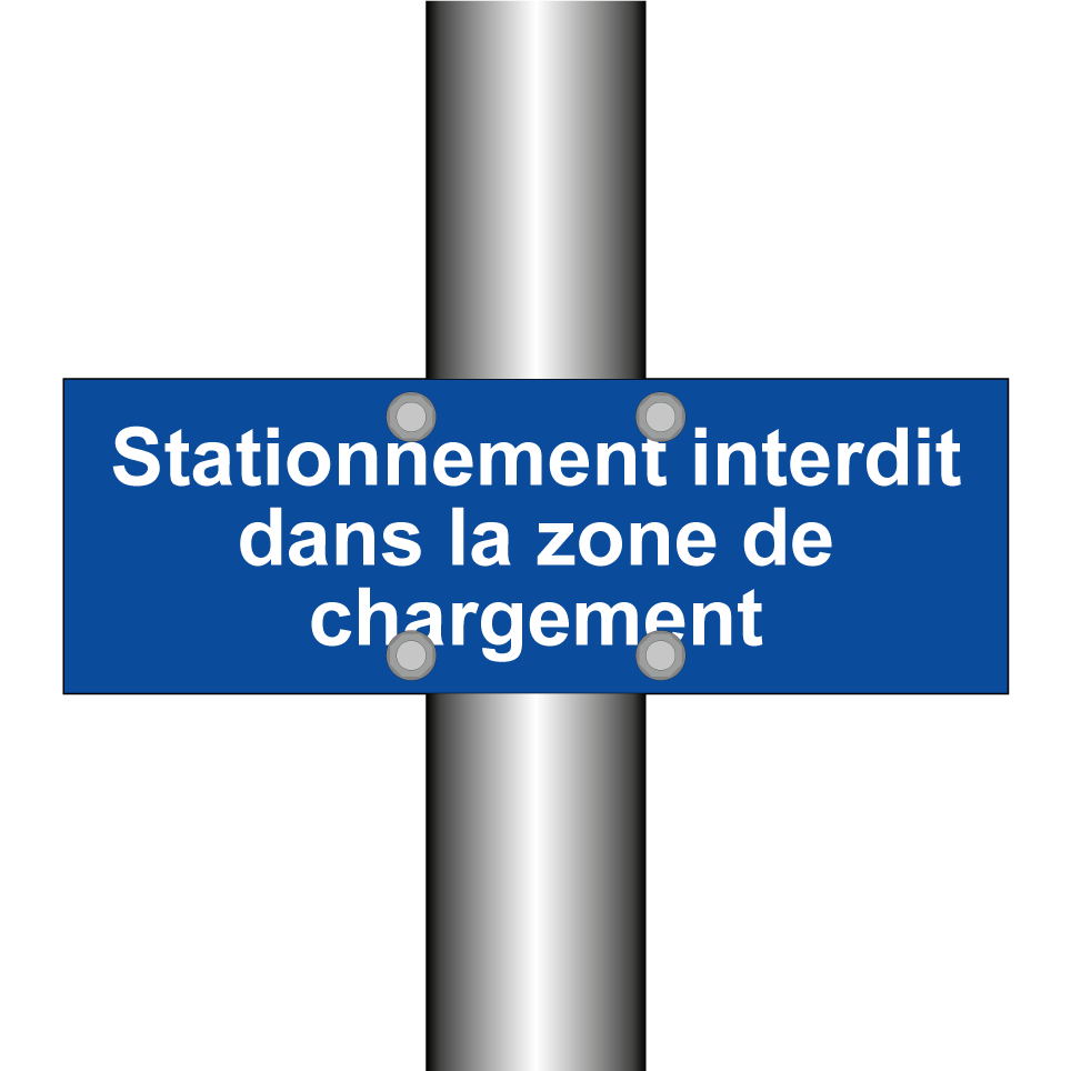 Stationnement interdit dans la zone de chargement