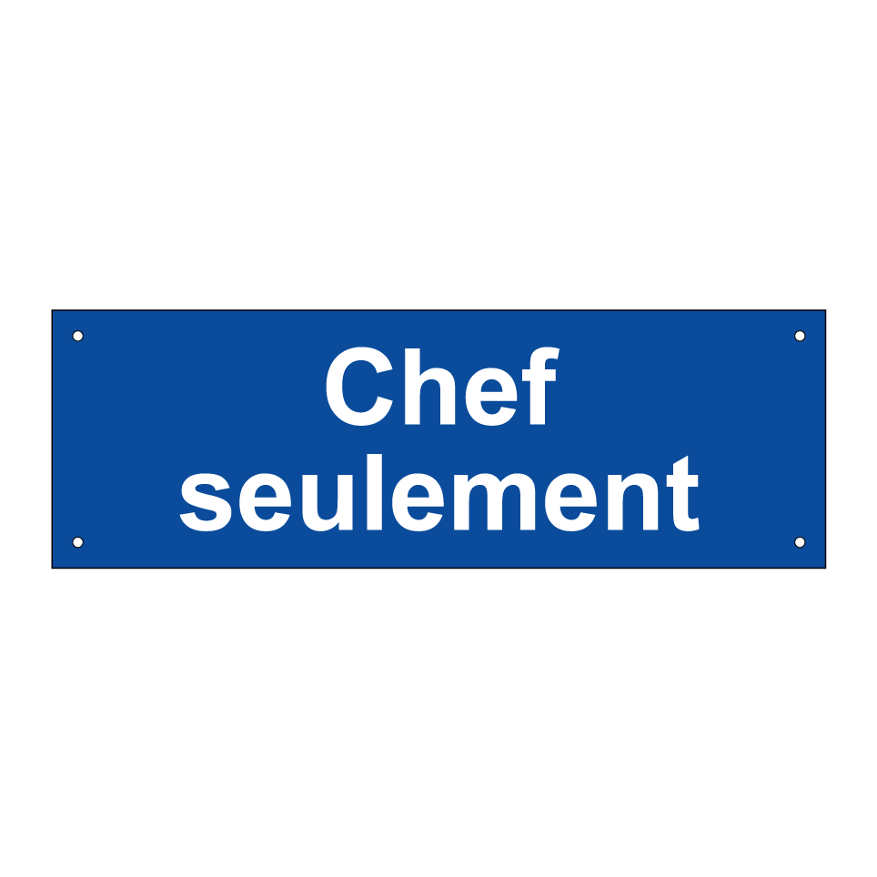 Chef seulement