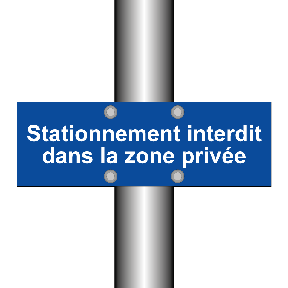Stationnement interdit dans la zone privée