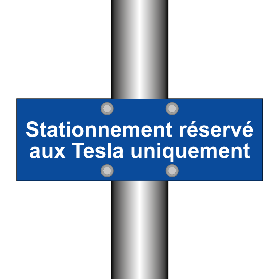 Stationnement réservé aux Tesla uniquement