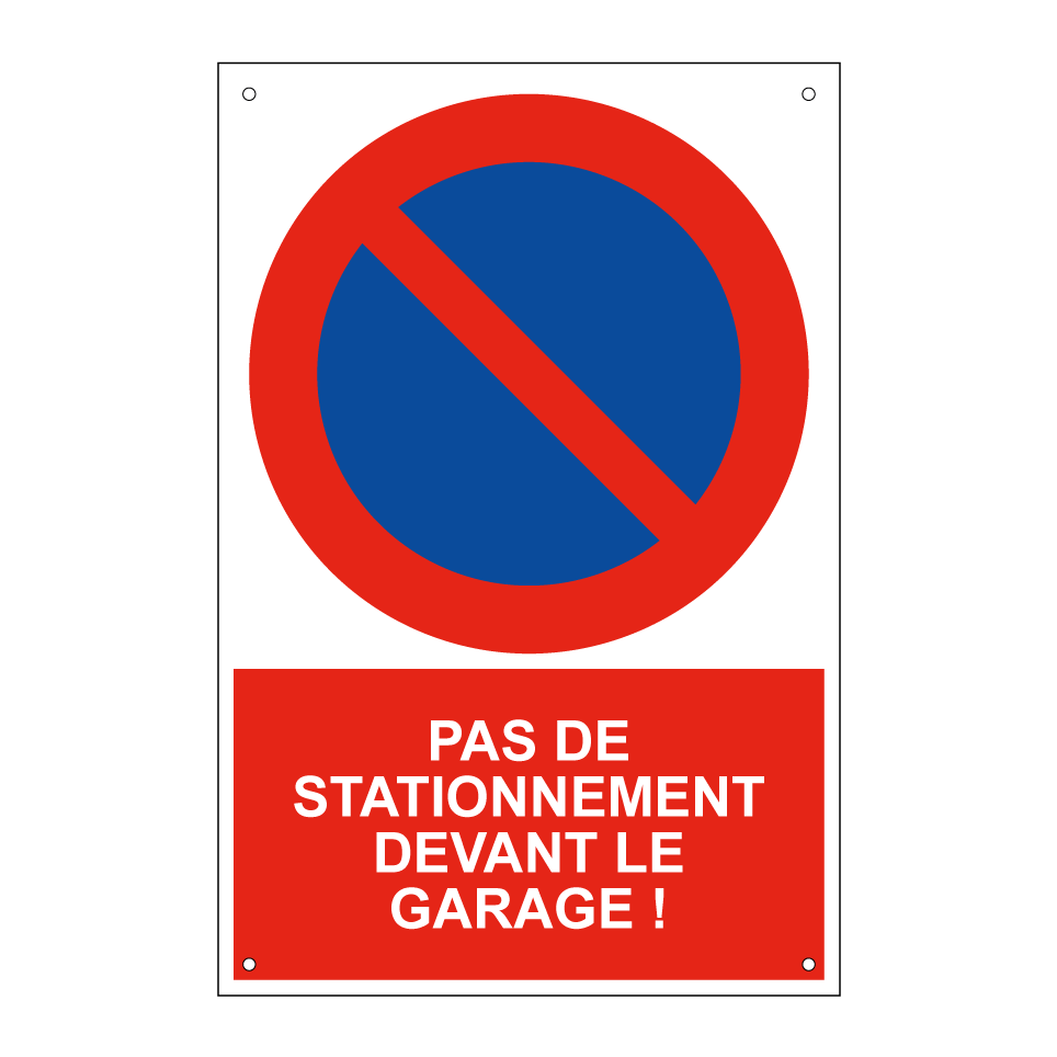 Pas de stationnement devant le garage !