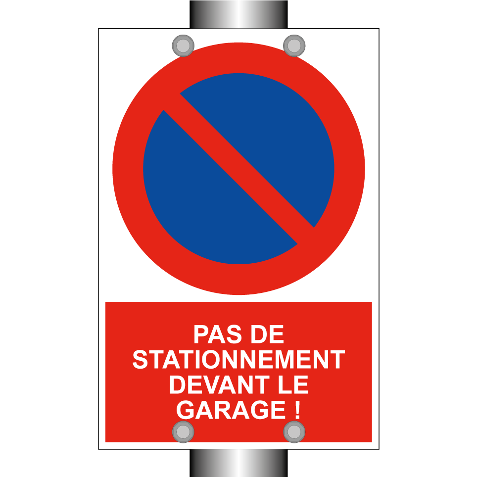 Pas de stationnement devant le garage !