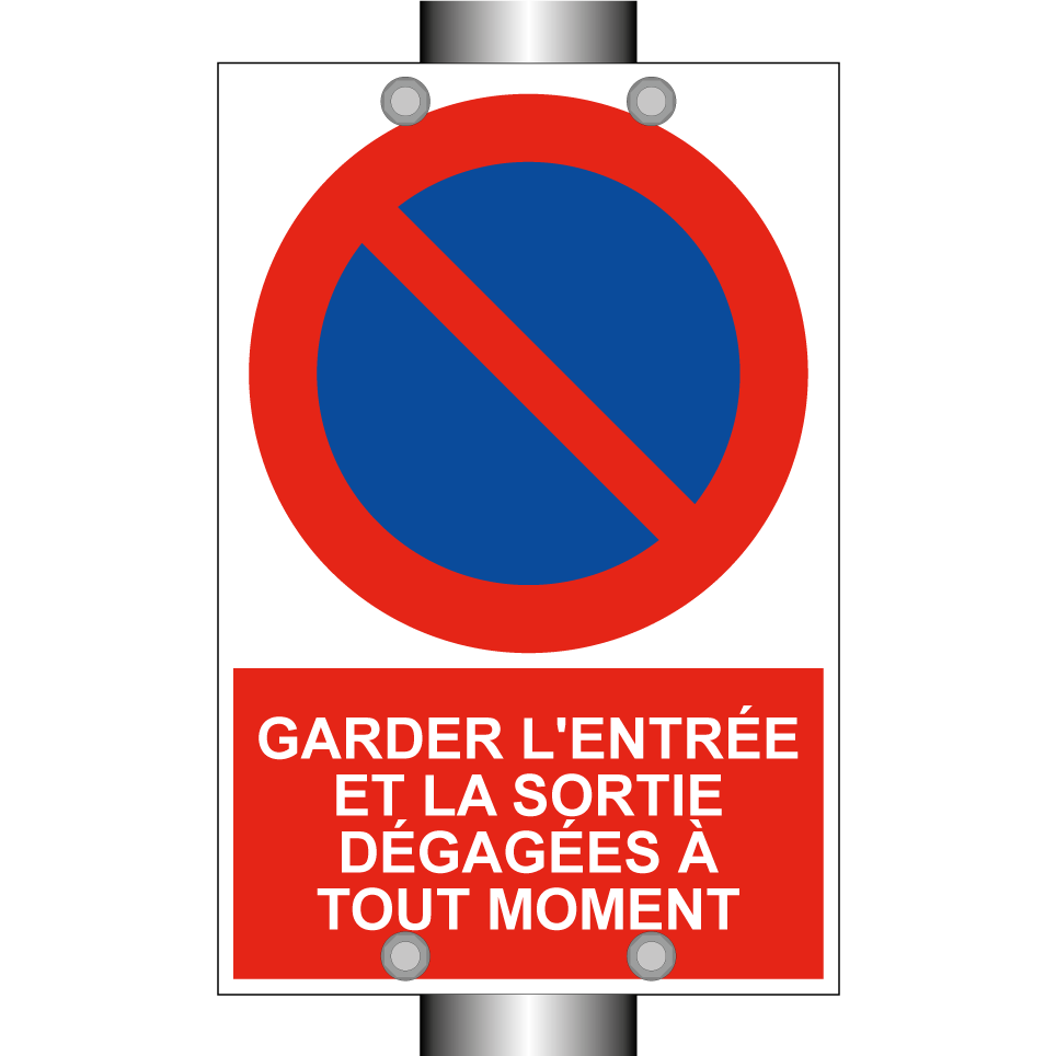 Garder l'entrée et la sortie dégagées à tout moment