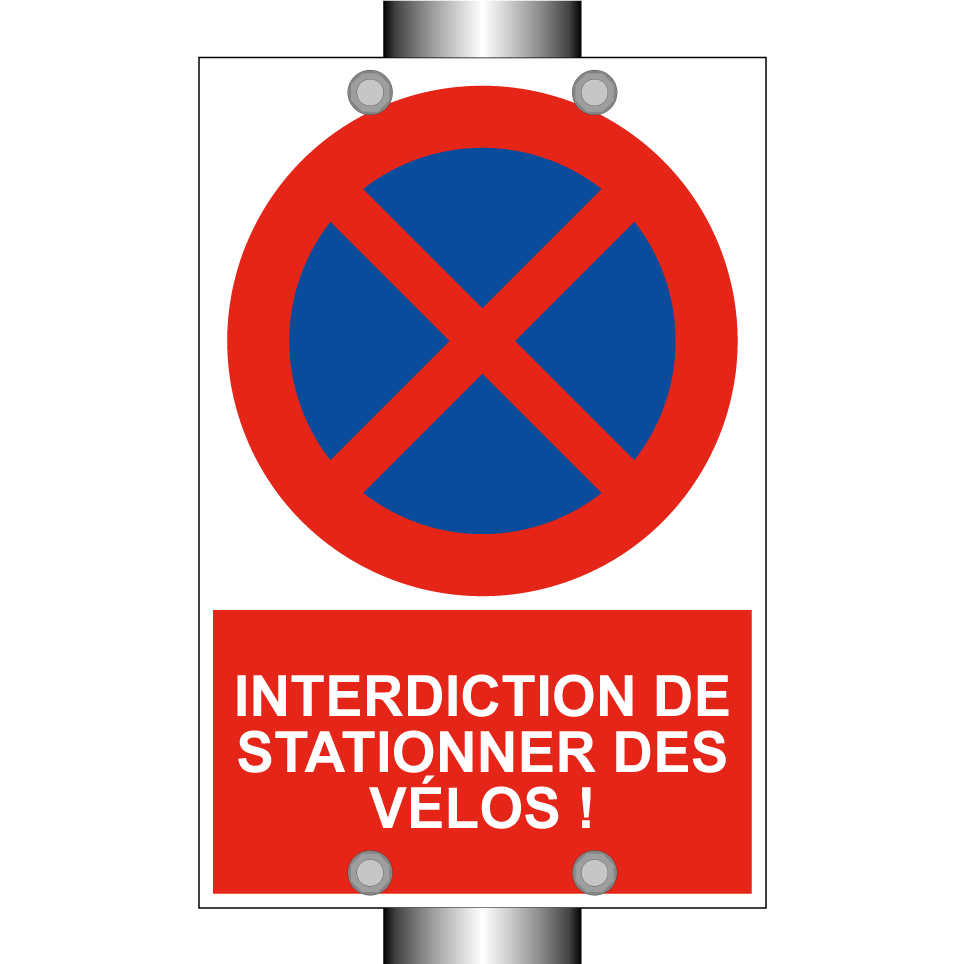Interdiction de stationner des vélos !