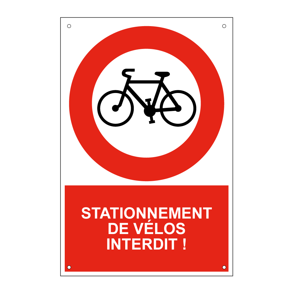 Stationnement de vélos interdit !