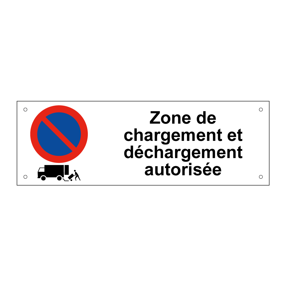 Zone de chargement et déchargement autorisée
