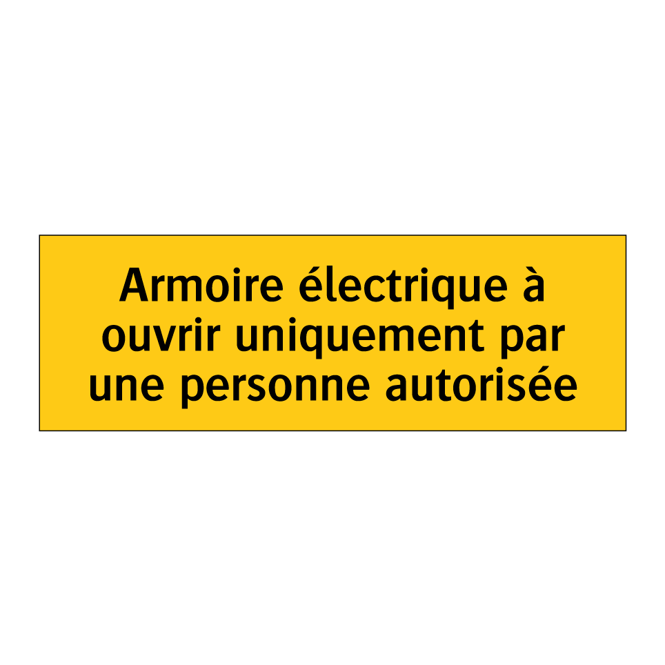 Armoire électrique à ouvrir uniquement par une personne autorisée