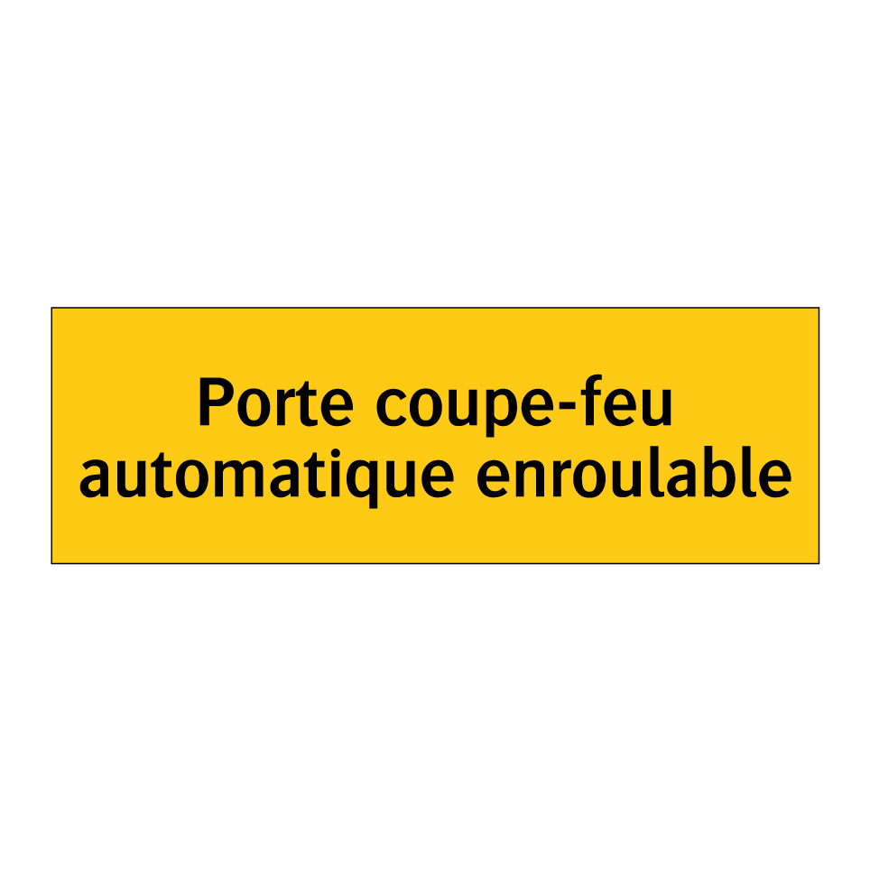 Porte coupe-feu automatique enroulable