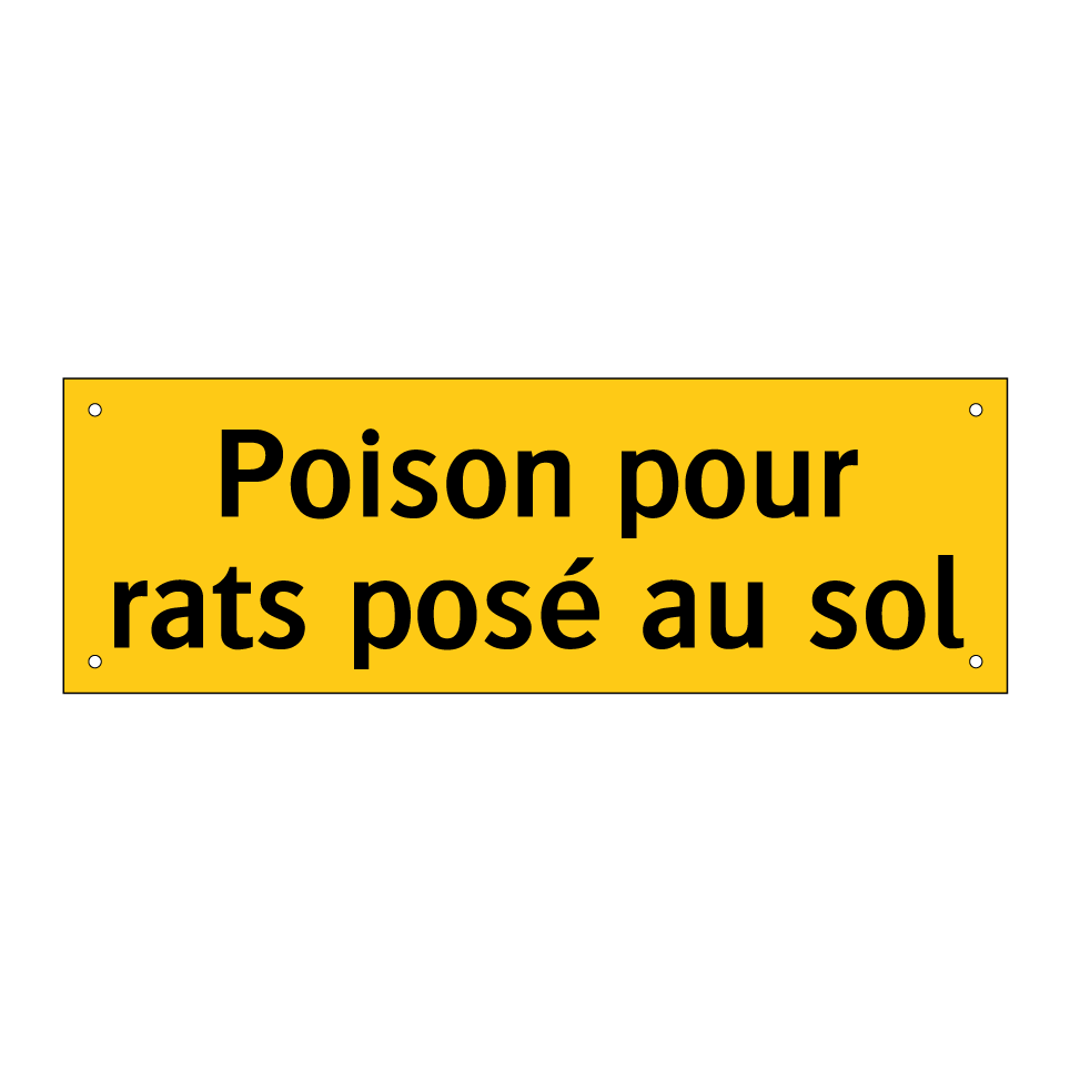 Poison pour rats posé au sol