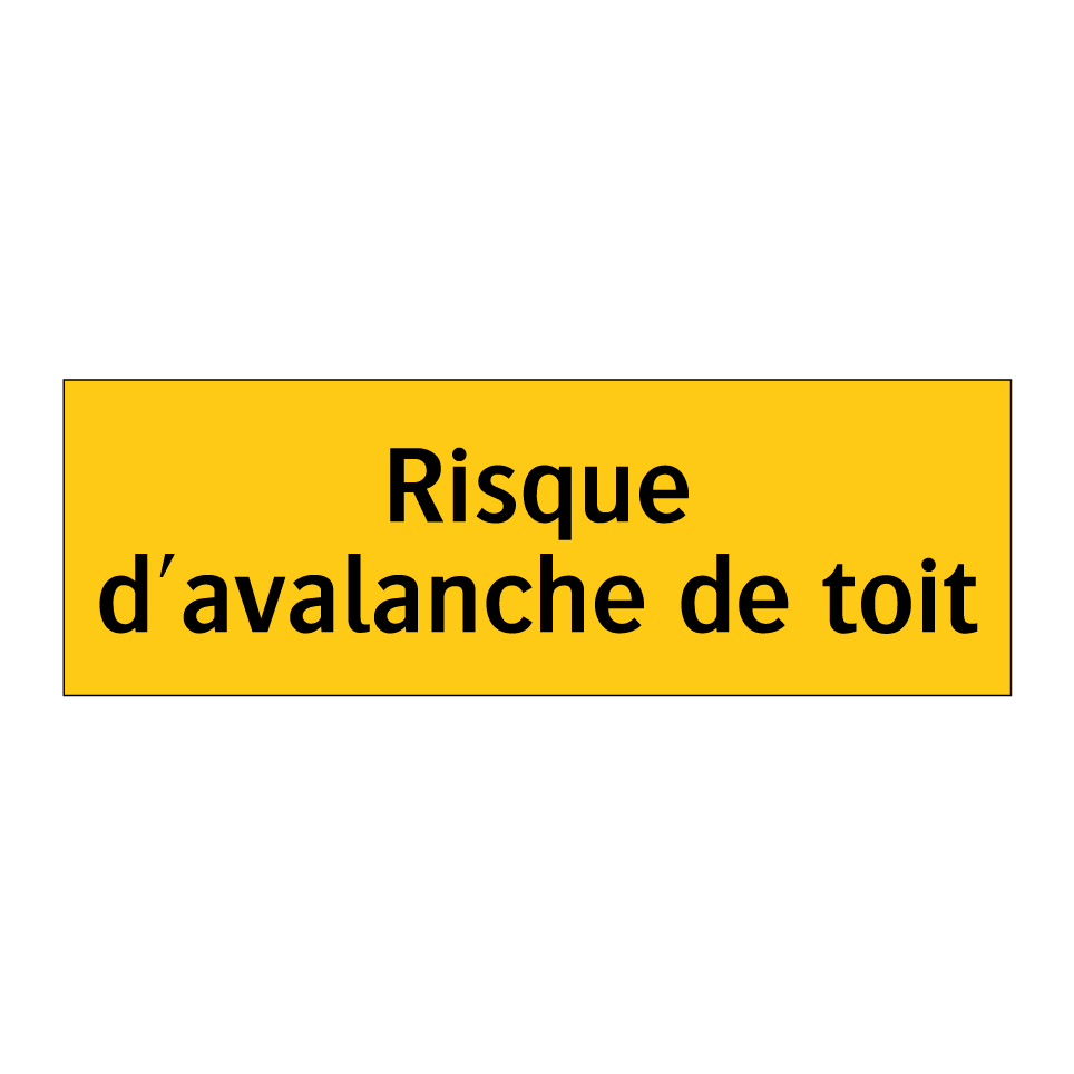 Risque d'avalanche de toit