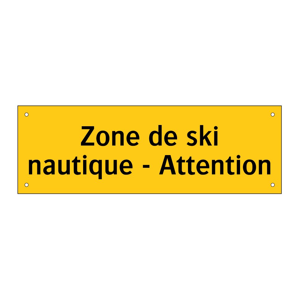 Zone de ski nautique - Attention