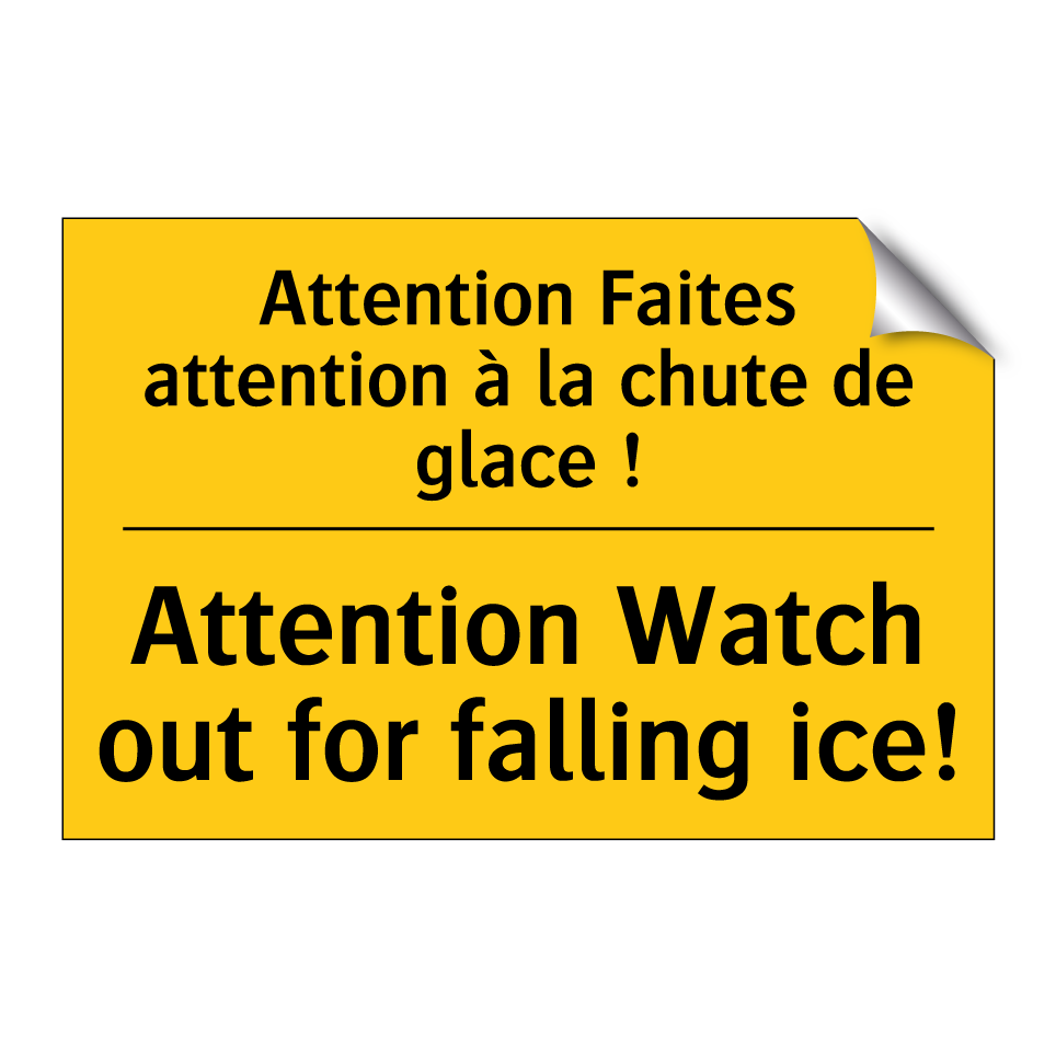 Attention Faites attention à la /.../ - Attention Watch out for falling /.../