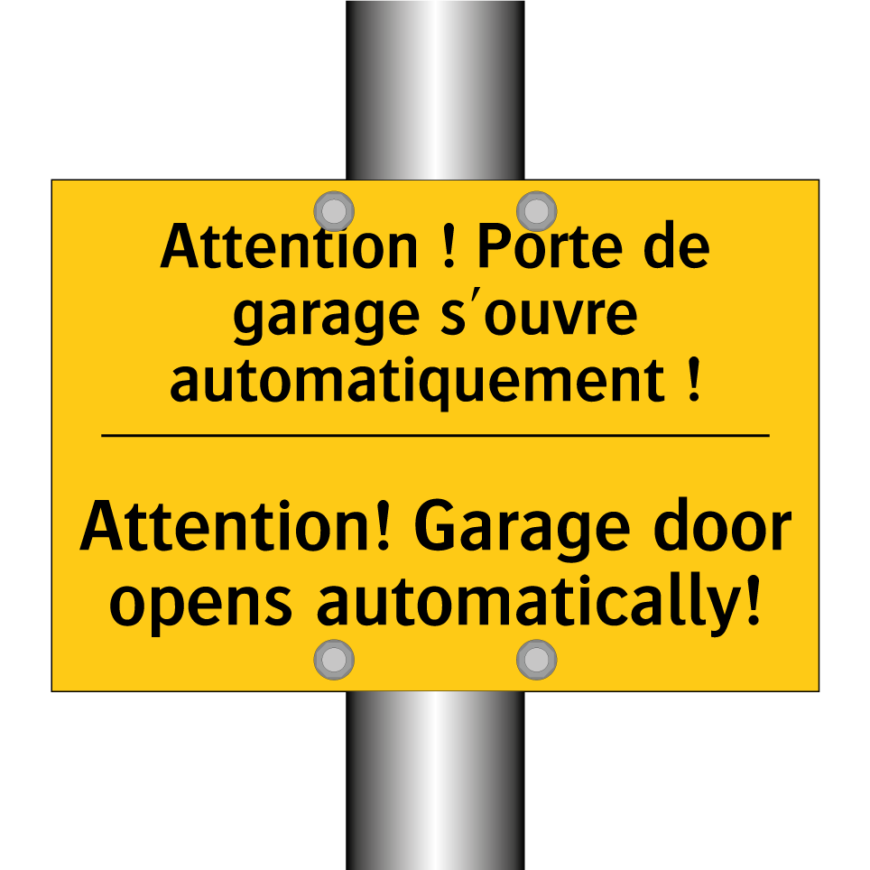 Attention ! Porte de garage s'ouvre /.../ - Attention! Garage door opens automatically! /.../