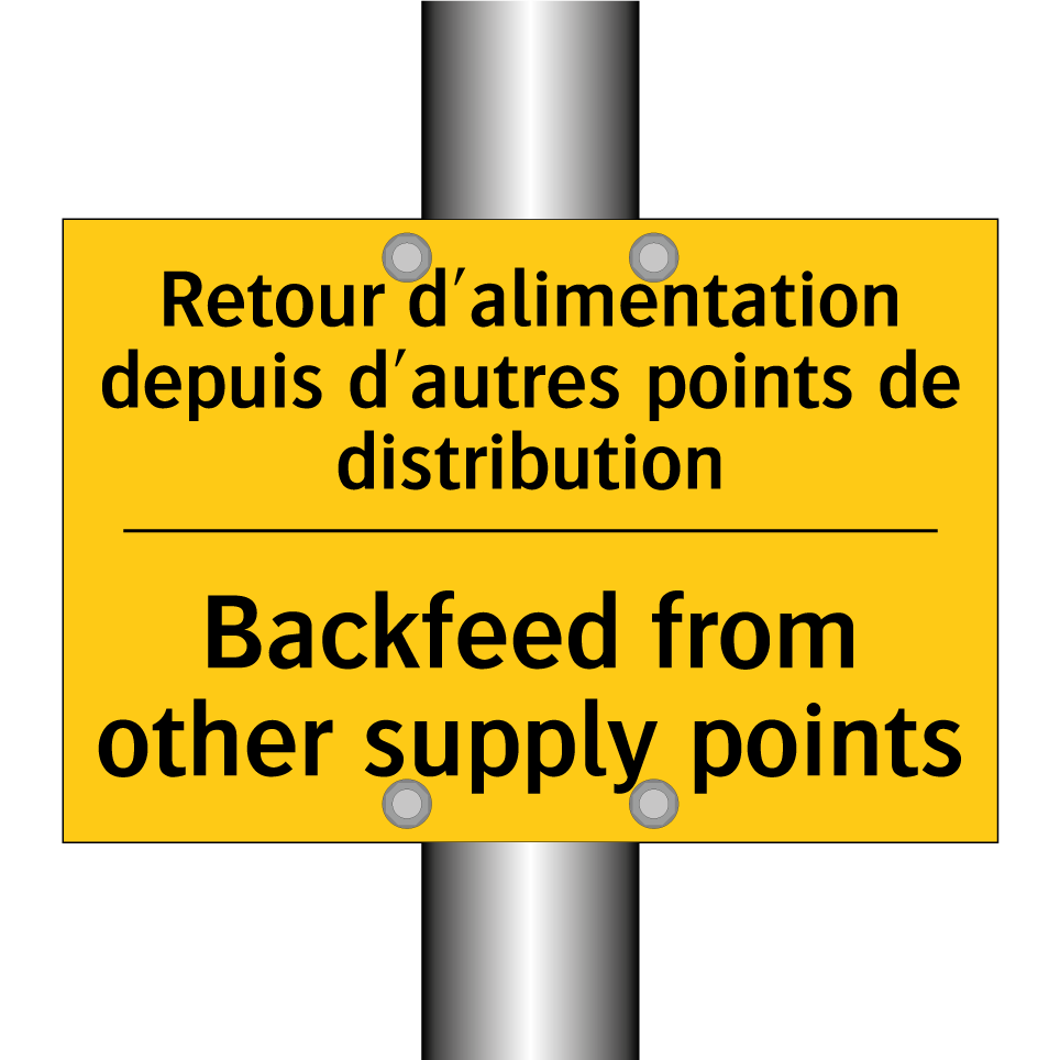 Retour d'alimentation depuis d'autres /.../ - Backfeed from other supply points /.../