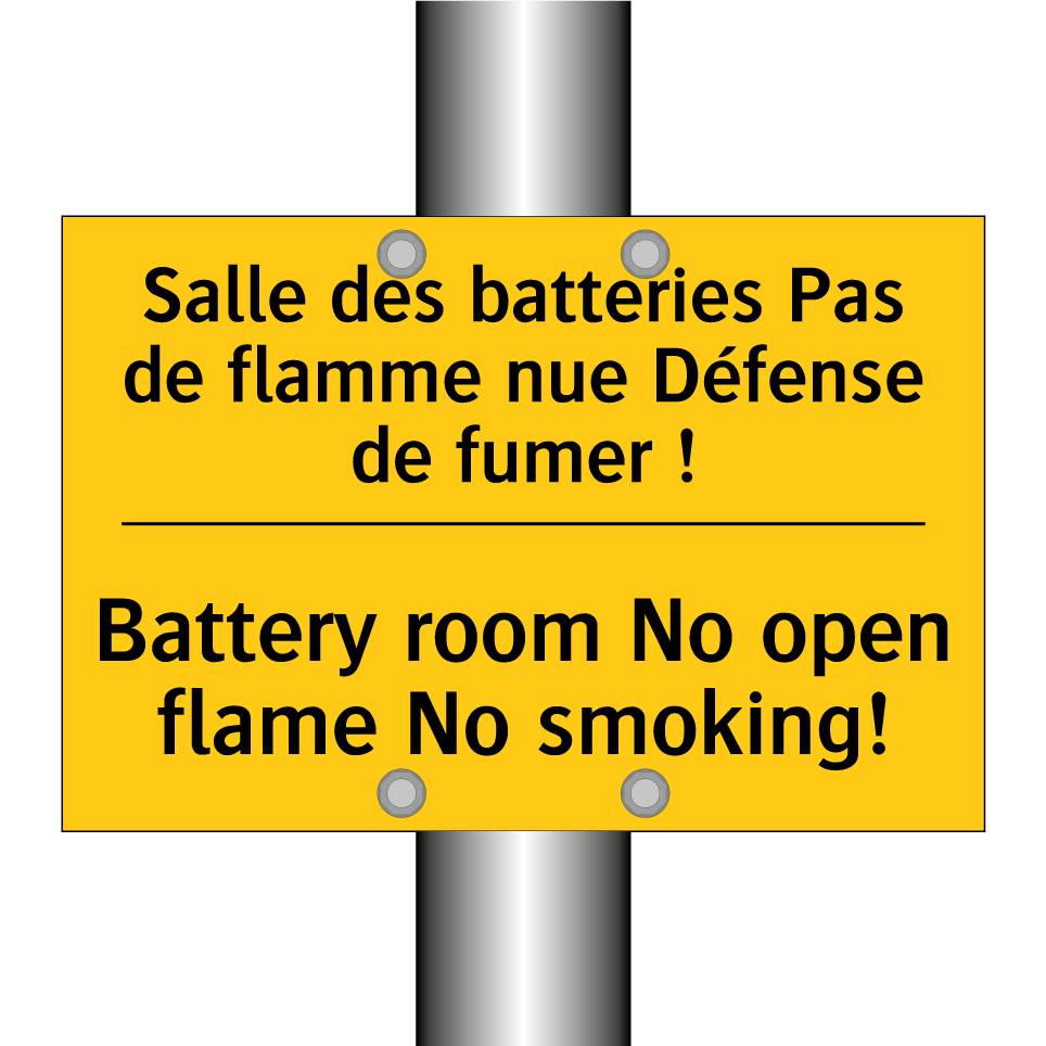 Salle des batteries Pas de flamme /.../ - Battery room No open flame No /.../