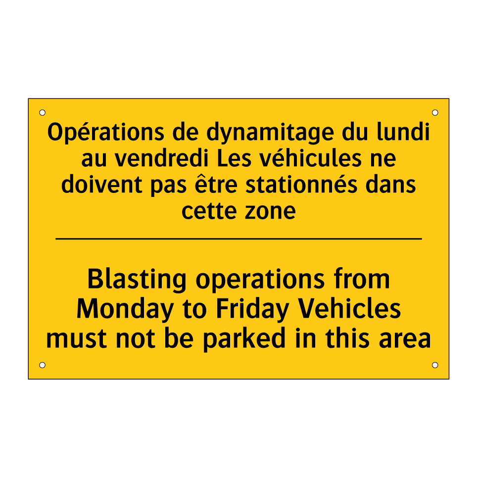 Opérations de dynamitage du lundi /.../ - Blasting operations from Monday /.../