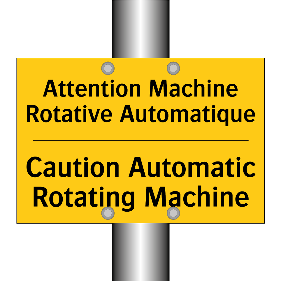 Attention Machine Rotative Automatique /.../ - Caution Automatic Rotating Machine /.../