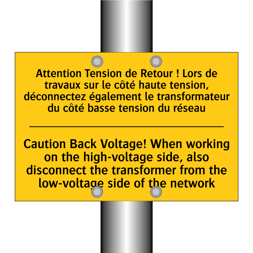 Attention Tension de Retour ! /.../ - Caution Back Voltage! When working /.../