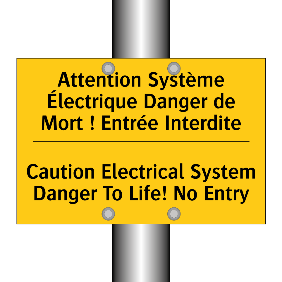 Attention Système Électrique Danger /.../ - Caution Electrical System Danger /.../