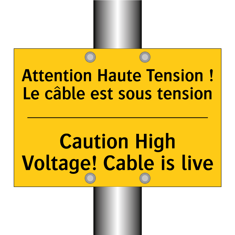 Attention Haute Tension ! Le câble /.../ - Caution High Voltage! Cable is /.../