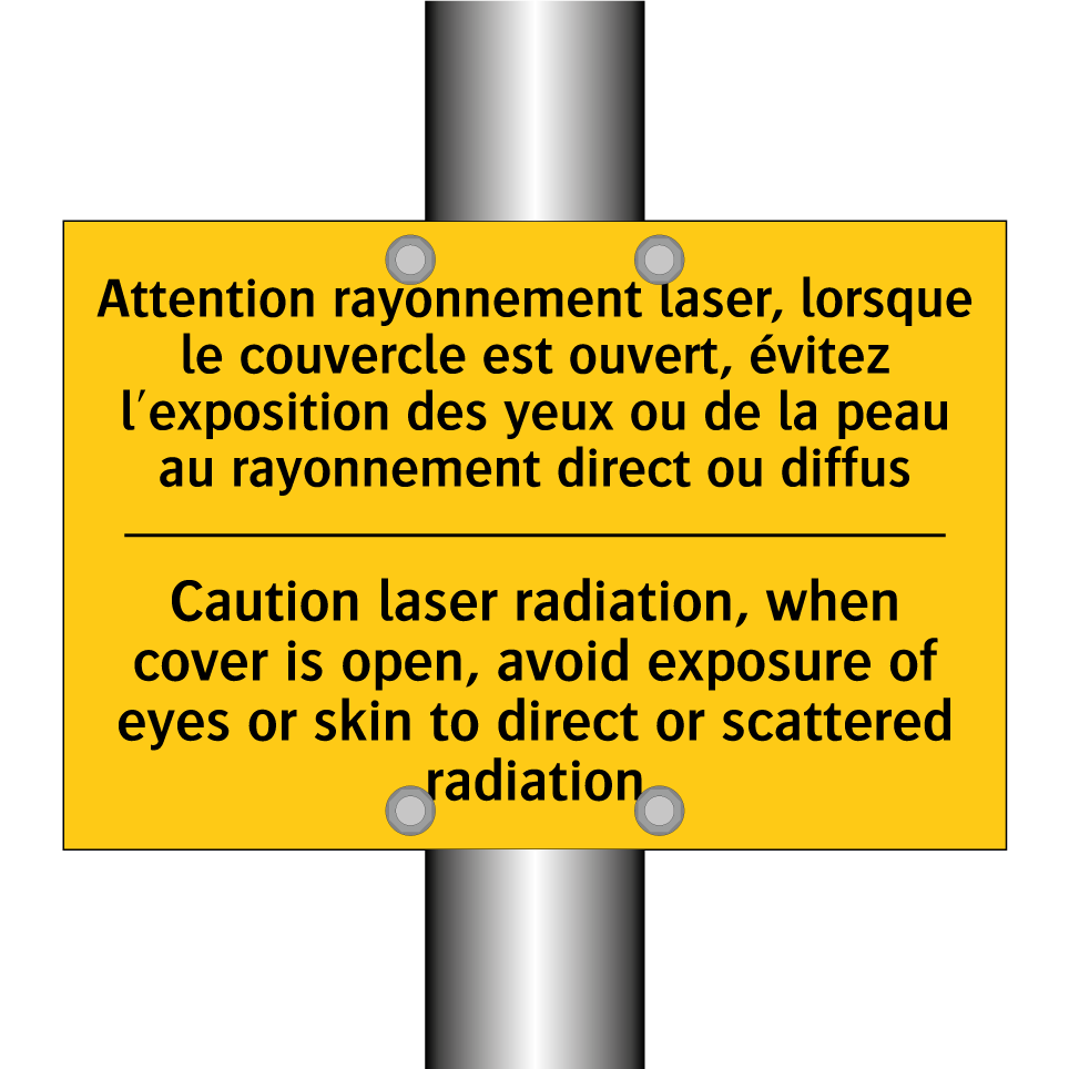 Attention rayonnement laser, lorsque /.../ - Caution laser radiation, when /.../