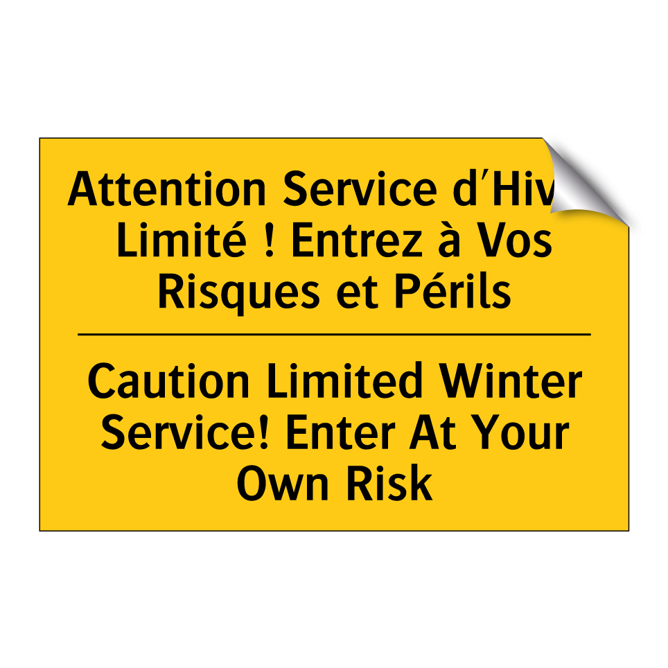 Attention Service d'Hiver Limité /.../ - Caution Limited Winter Service! /.../
