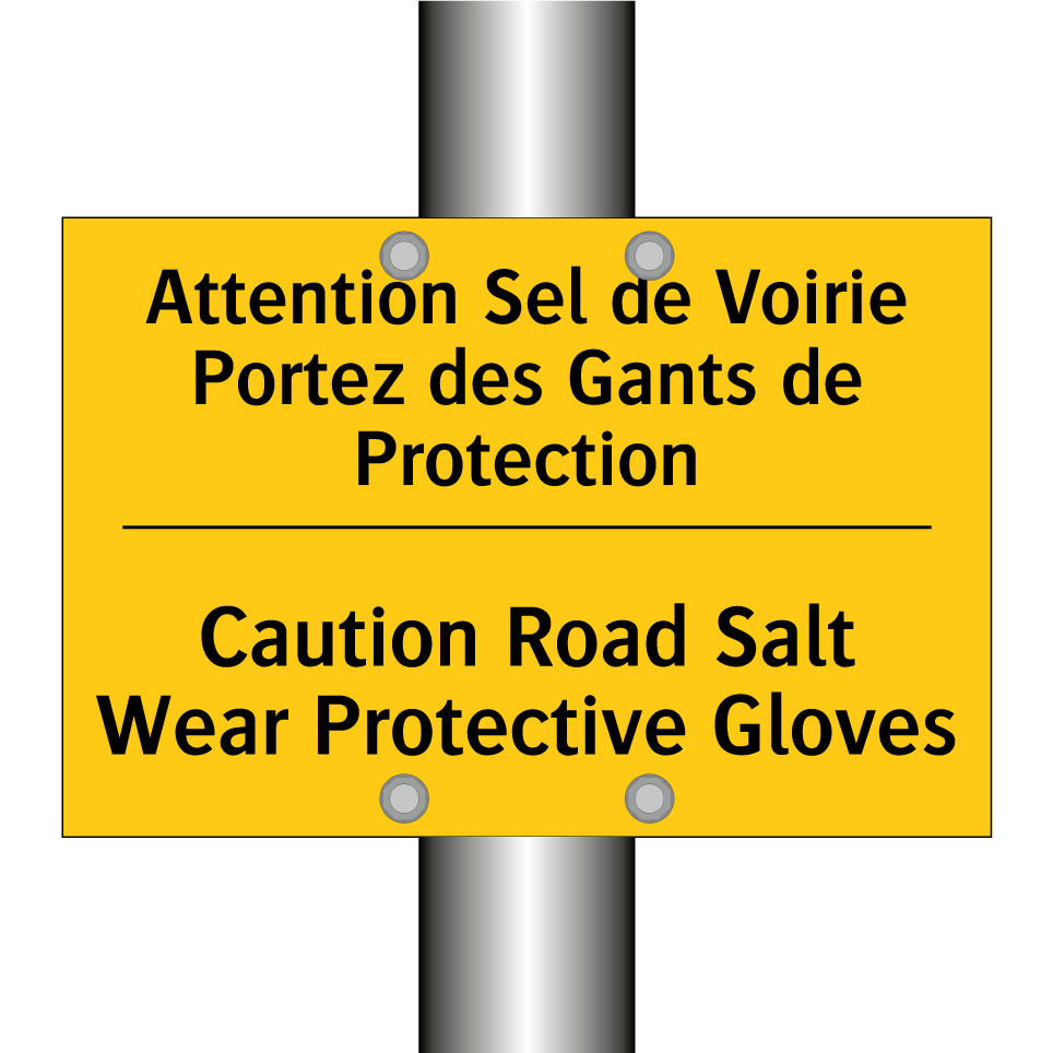 Attention Sel de Voirie Portez /.../ - Caution Road Salt Wear Protective /.../