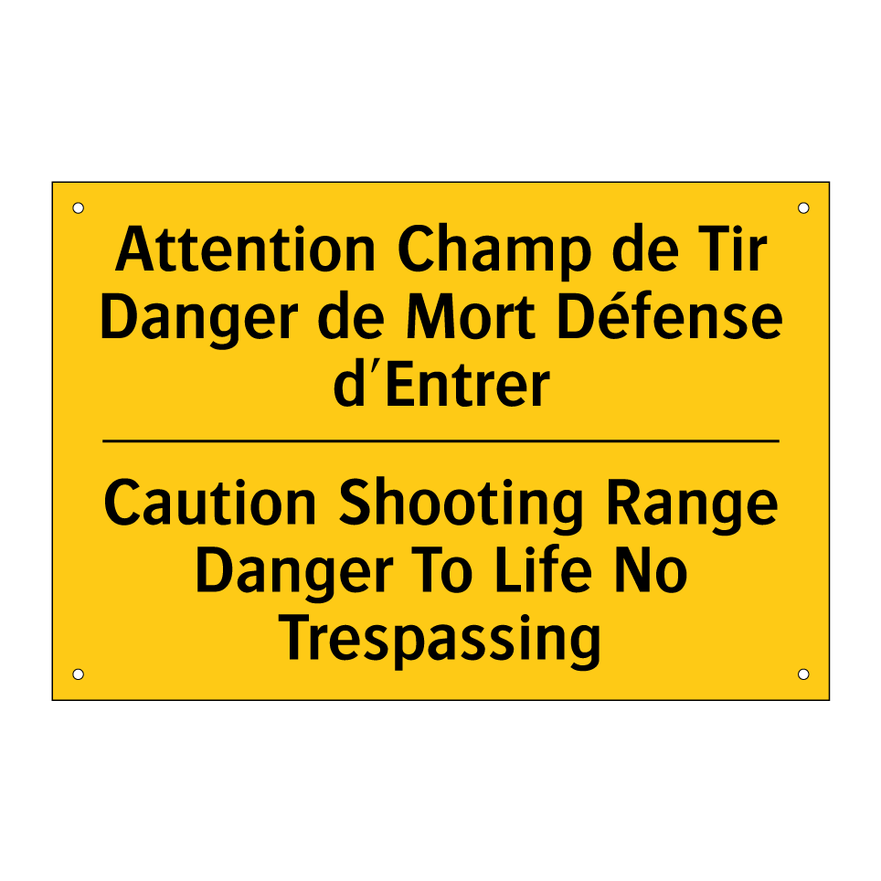 Attention Champ de Tir Danger /.../ - Caution Shooting Range Danger /.../