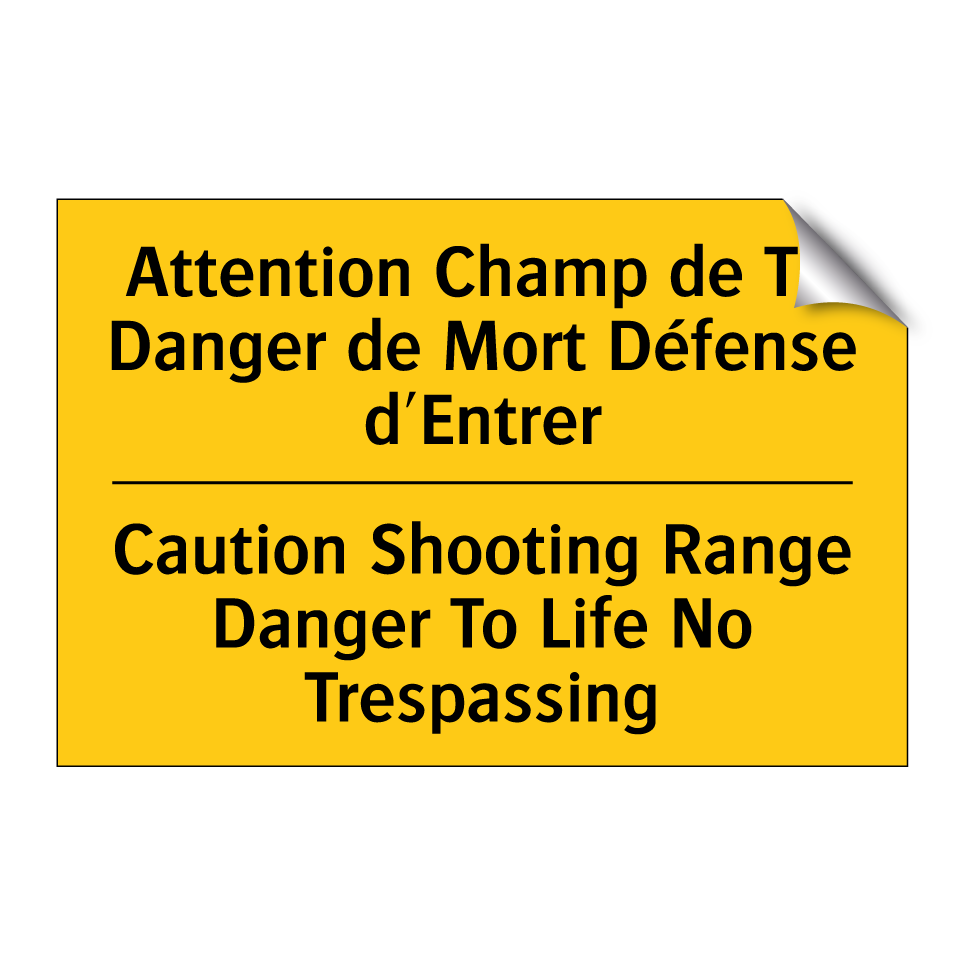 Attention Champ de Tir Danger /.../ - Caution Shooting Range Danger /.../
