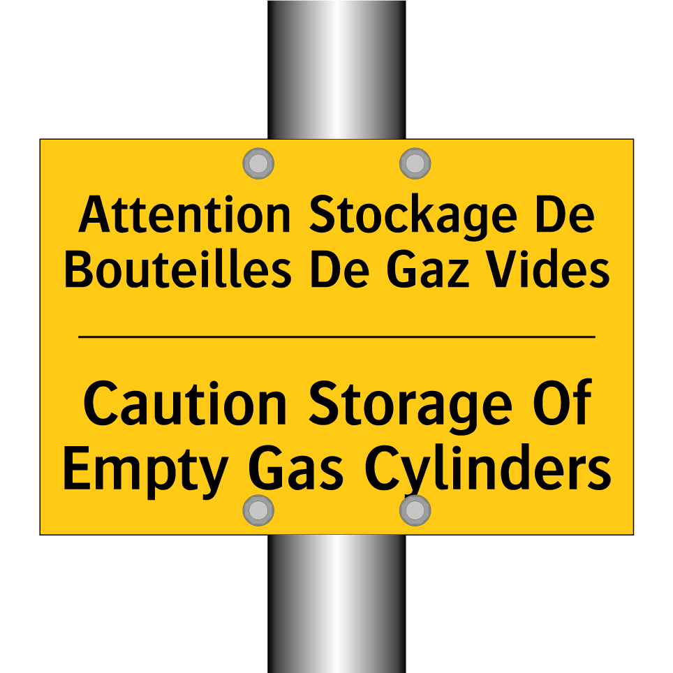 Attention Stockage De Bouteilles /.../ - Caution Storage Of Empty Gas Cylinders /.../