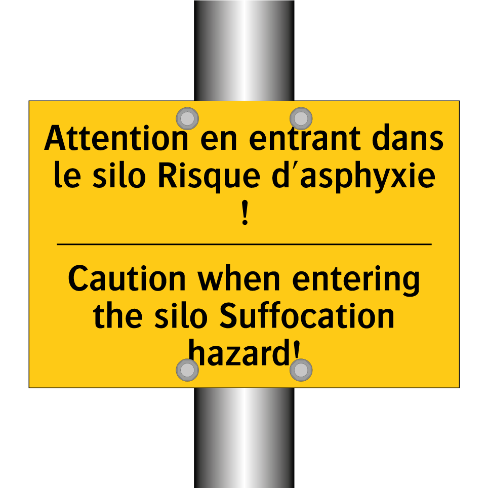 Attention en entrant dans le silo /.../ - Caution when entering the silo /.../