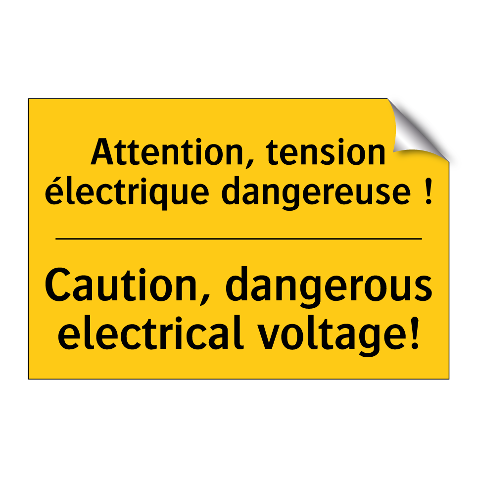Attention, tension électrique /.../ - Caution, dangerous electrical /.../