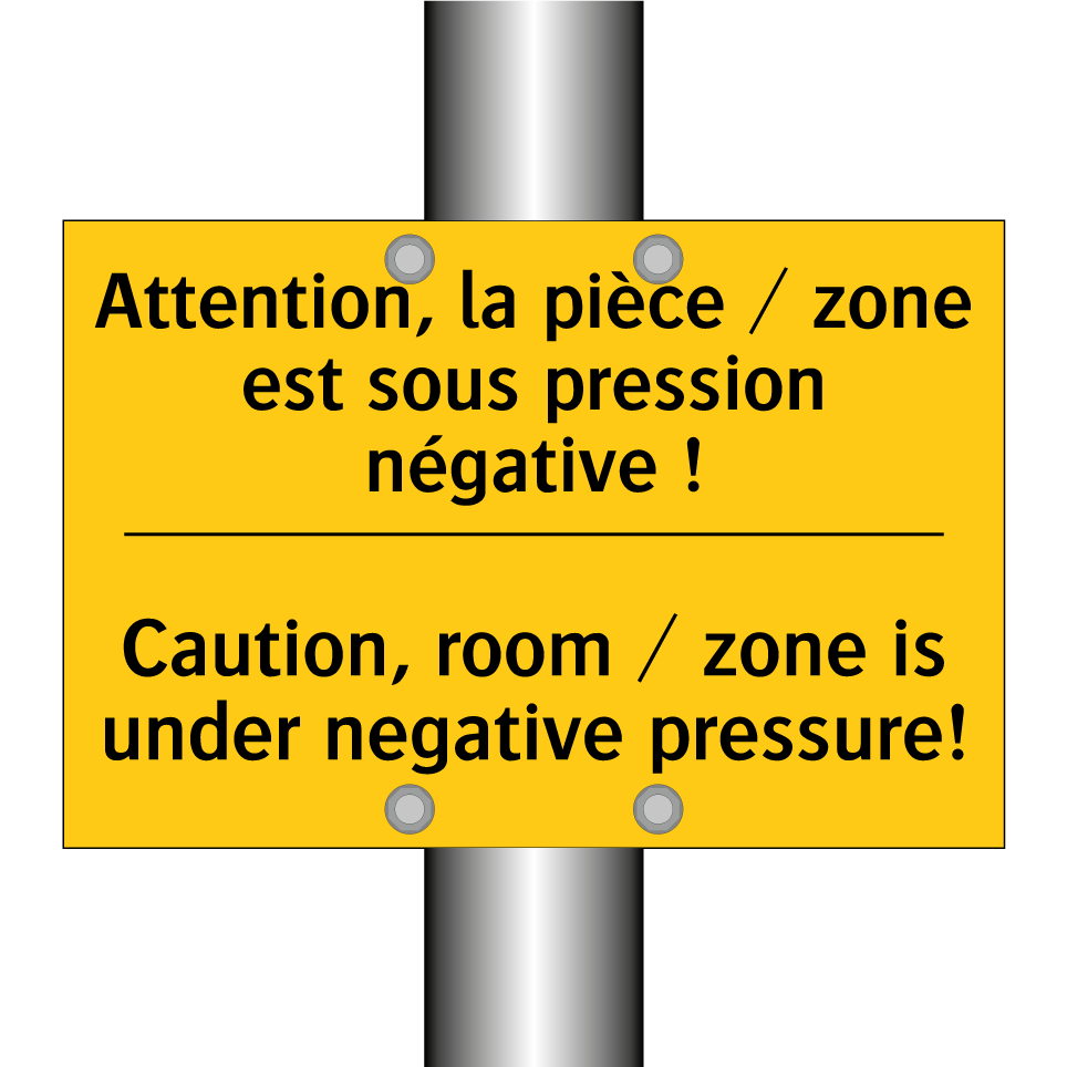 Attention, la pièce / zone est /.../ - Caution, room / zone is under /.../