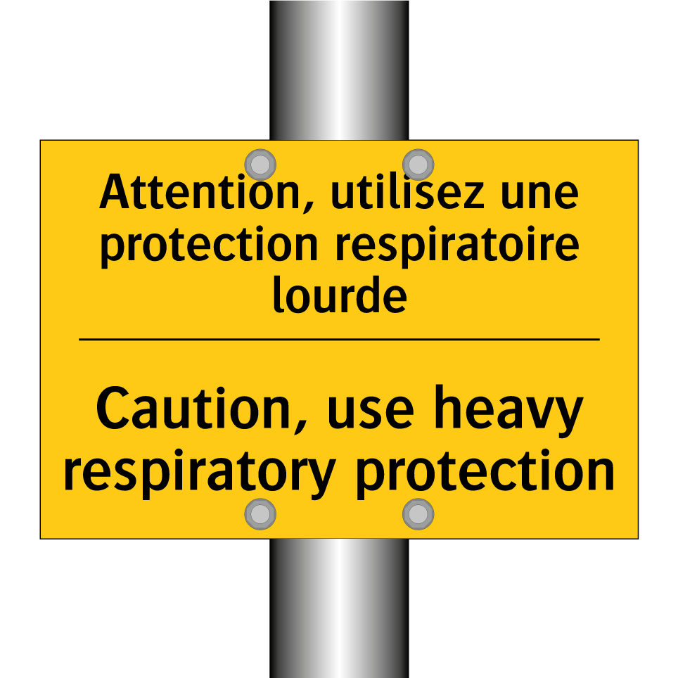 Attention, utilisez une protection /.../ - Caution, use heavy respiratory /.../