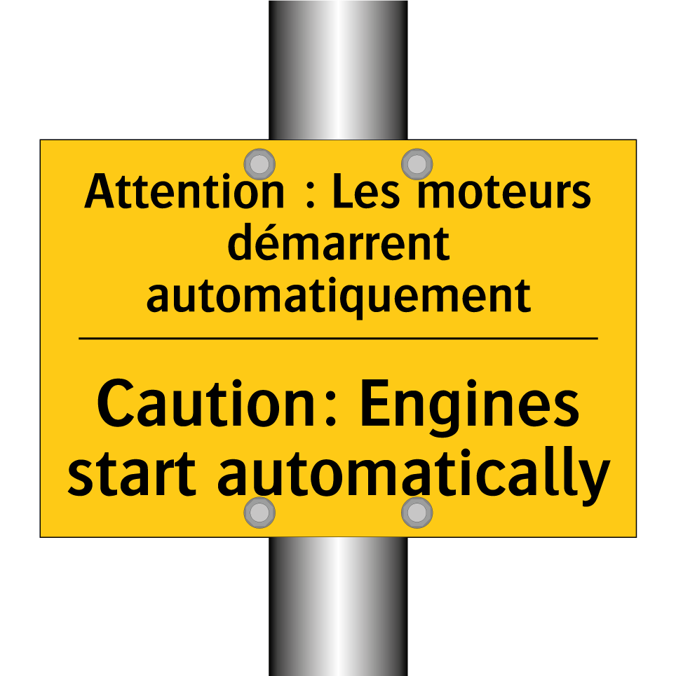 Attention : Les moteurs démarrent /.../ - Caution: Engines start automatically /.../