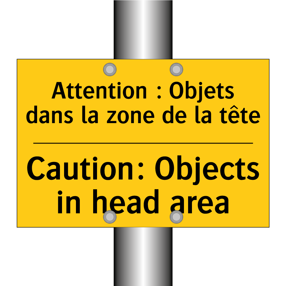 Attention : Objets dans la zone /.../ - Caution: Objects in head area
