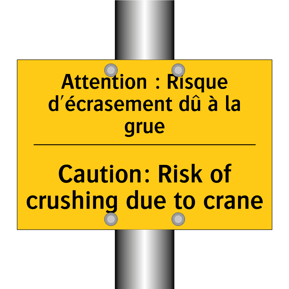 Attention : Risque d'écrasement /.../ - Caution: Risk of crushing due /.../
