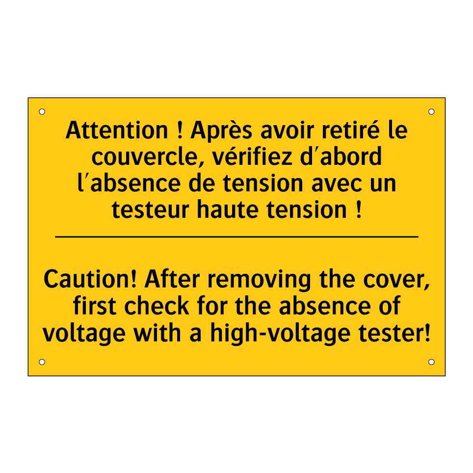 Attention ! Après avoir retiré /.../ - Caution! After removing the cover, /.../
