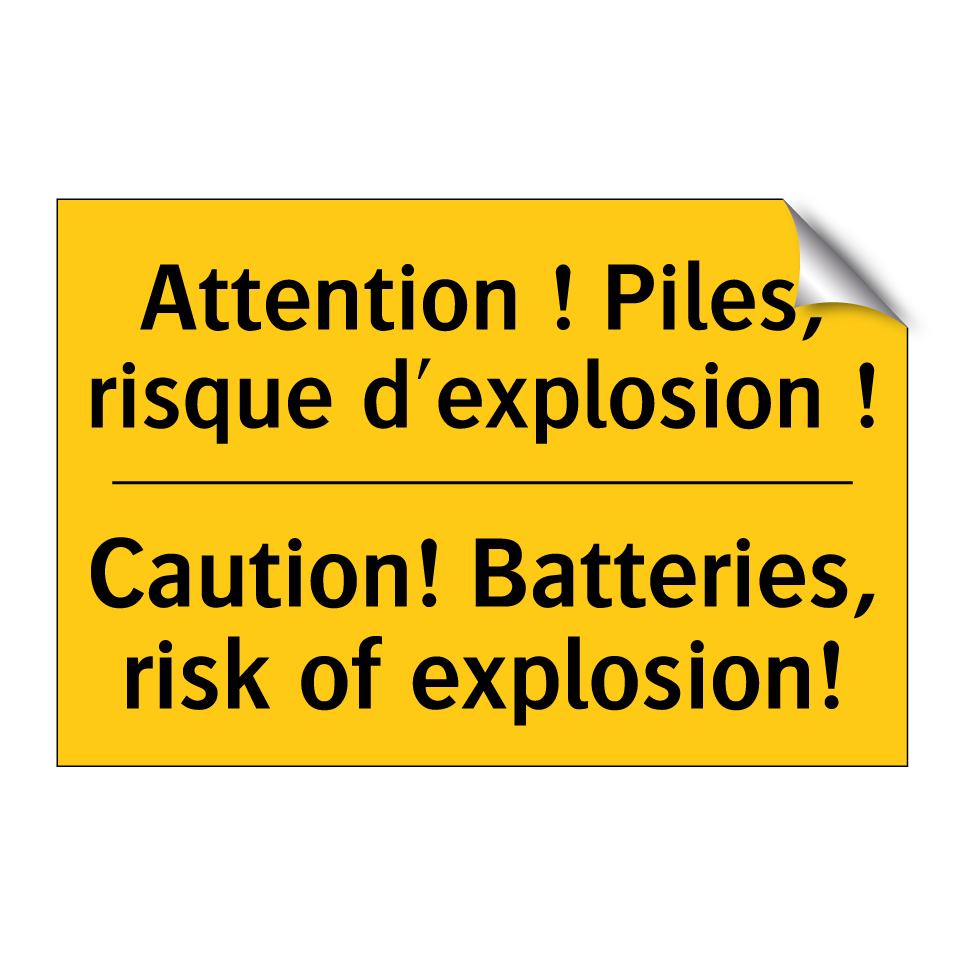 Attention ! Piles, risque d'explosion /.../ - Caution! Batteries, risk of explosion! /.../