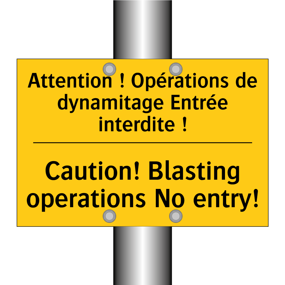 Attention ! Opérations de dynamitage /.../ - Caution! Blasting operations No /.../