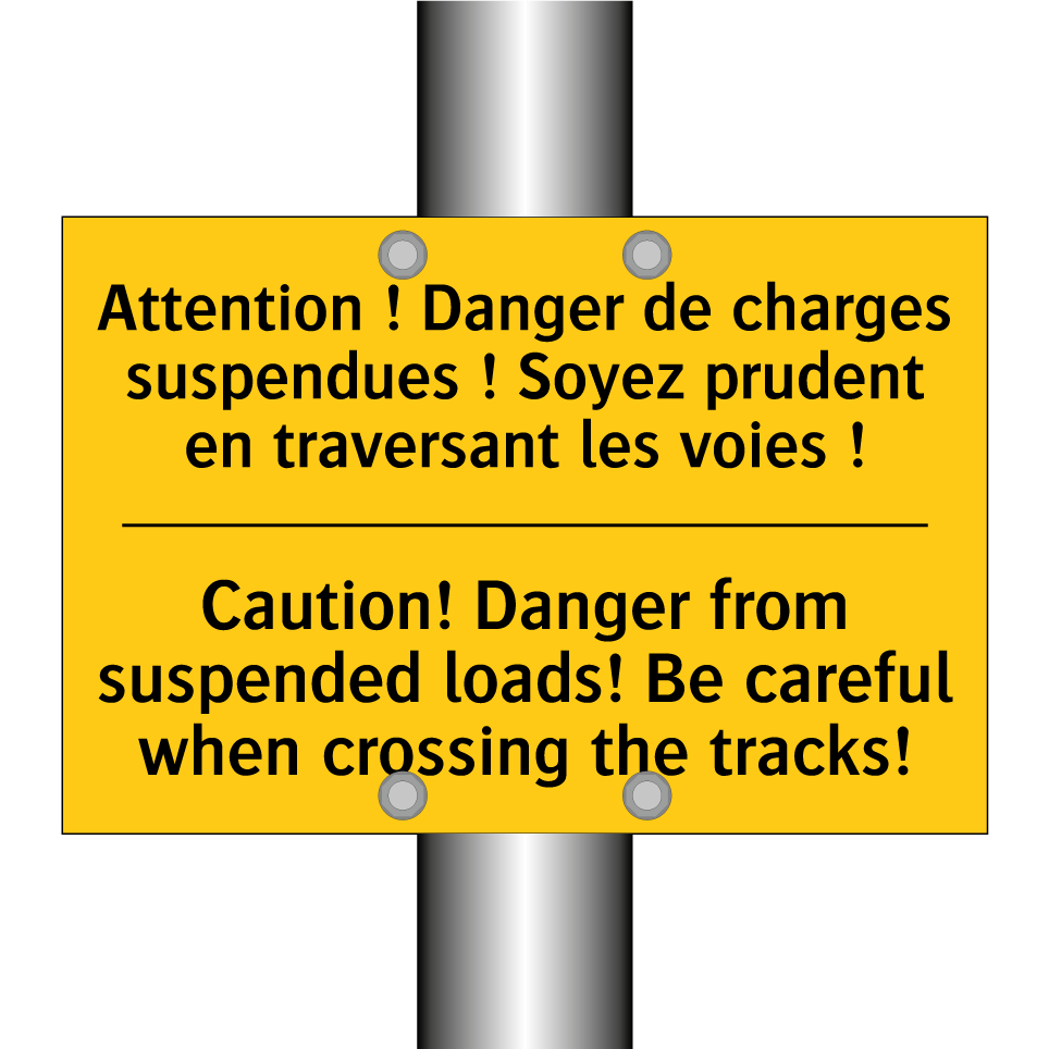 Attention ! Danger de charges /.../ - Caution! Danger from suspended /.../