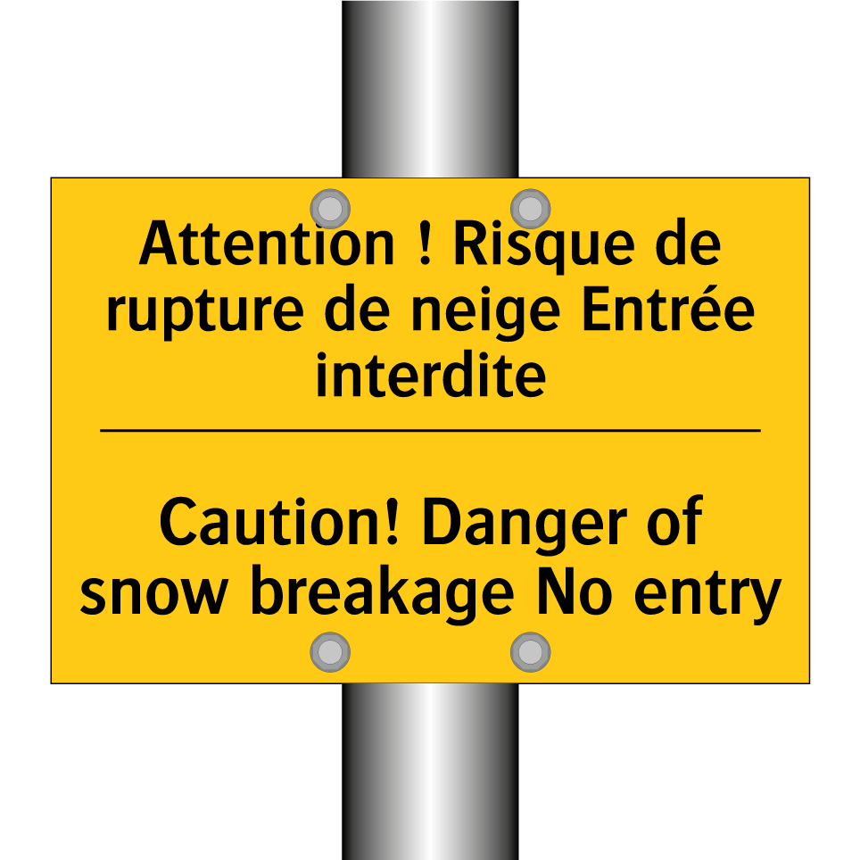 Attention ! Risque de rupture /.../ - Caution! Danger of snow breakage /.../