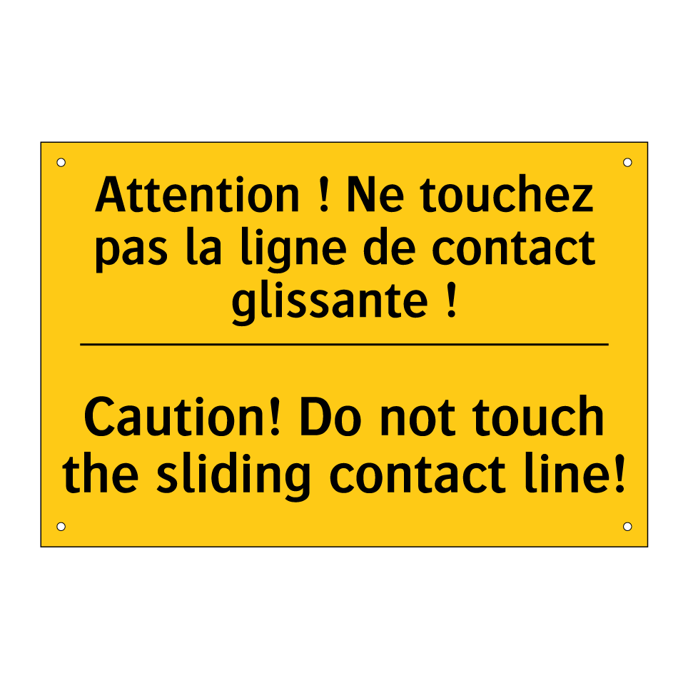 Attention ! Ne touchez pas la /.../ - Caution! Do not touch the sliding /.../