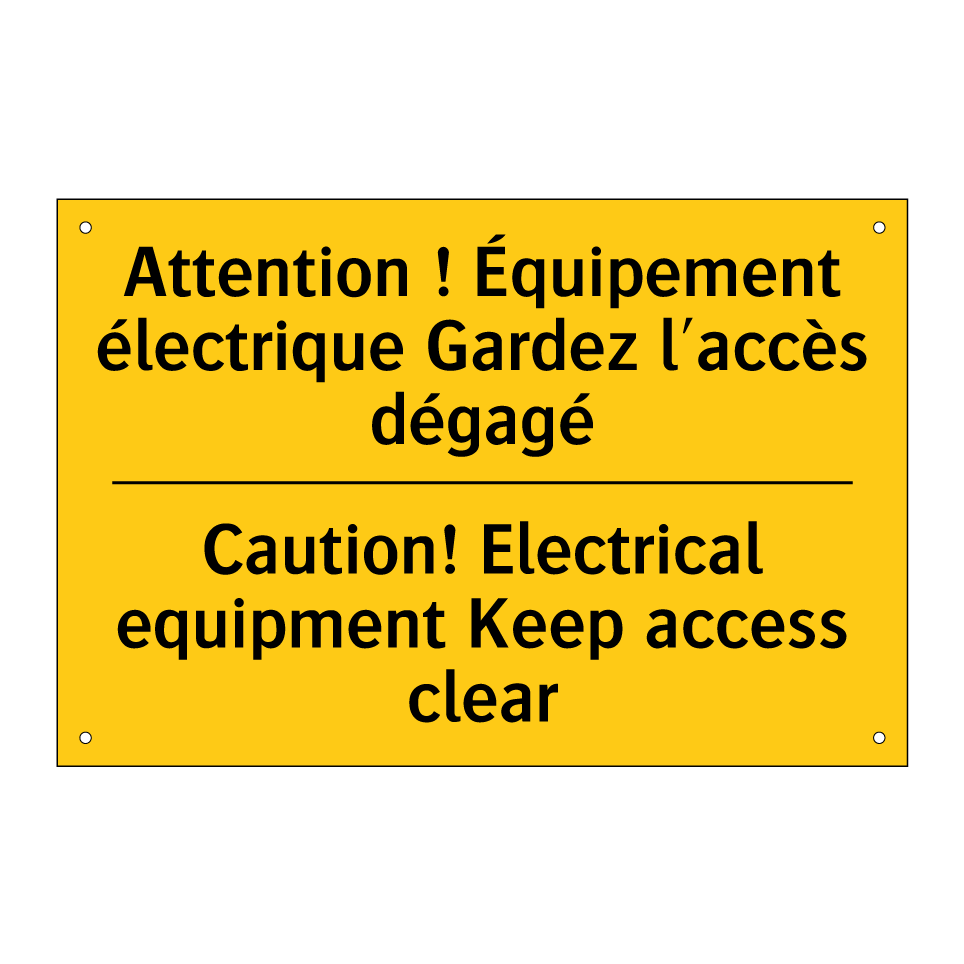 Attention ! Équipement électrique /.../ - Caution! Electrical equipment /.../